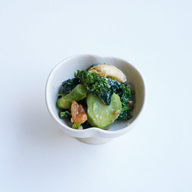 炒めて、和える。季節野菜のカレー麹