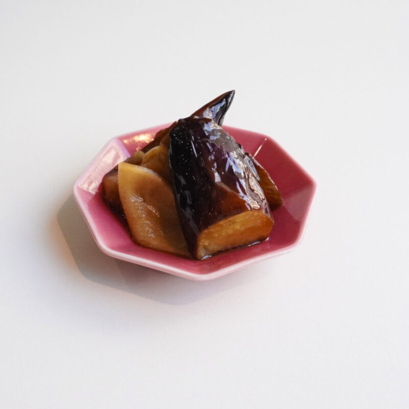 揚げ焼きナスのりんごバルサミコマリネ